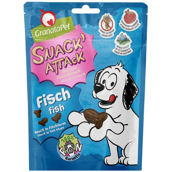 GranataPet Snack Attack Fish – Natural Salmon Meat Treats, 100g, Protein-Rich Recipe