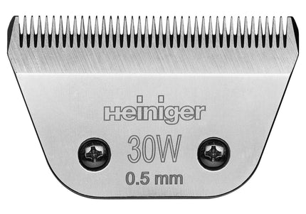 Heiniger Wide Blade 30W – Stainless Steel Snap-On Clipper Blade, 0.5mm Precision Cut