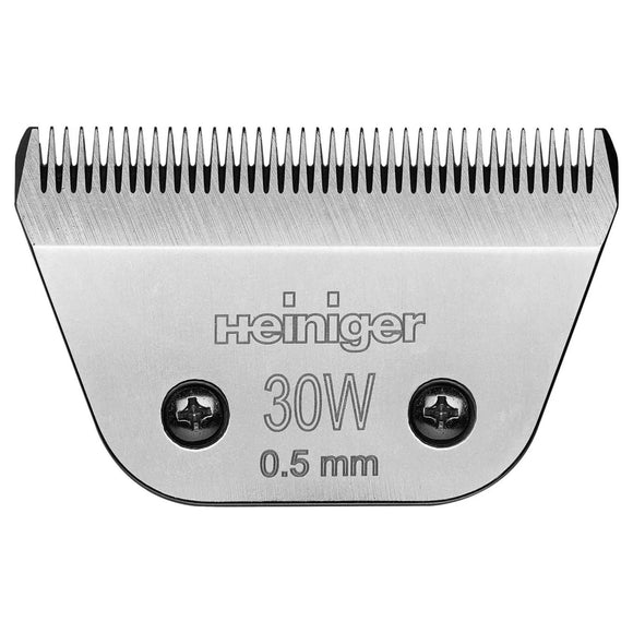 Heiniger Wide Blade 30W – Stainless Steel Snap-On Clipper Blade, 0.5mm Precision Cut