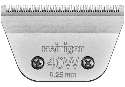 Heiniger Wide Blade 40W – Stainless Steel Snap-On Clipper Blade, 0.25mm Precision Cut