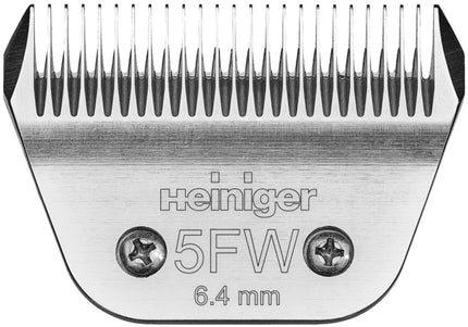 Heiniger Fine Wide Blade 5FW – Stainless Steel Snap-On Clipper Blade, 6.4mm Precision Cut
