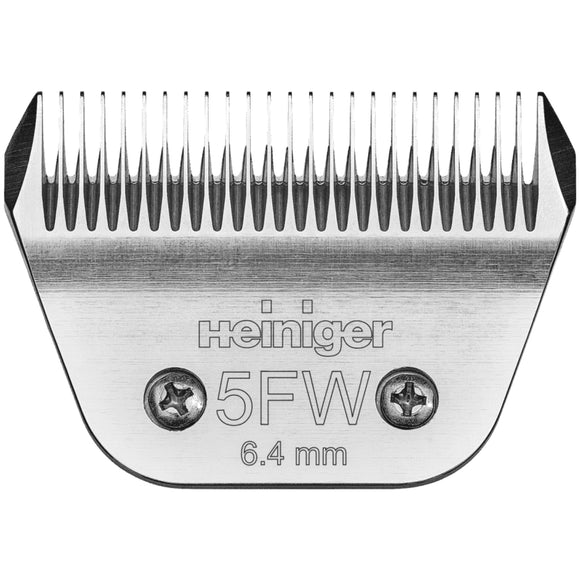 Heiniger Fine Wide Blade 5FW – Stainless Steel Snap-On Clipper Blade, 6.4mm Precision Cut