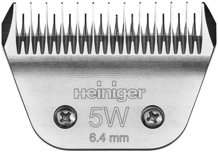 Heiniger Wide Blade 5W – Stainless Steel Snap-On Clipper Blade, 6.4mm Cutting Width