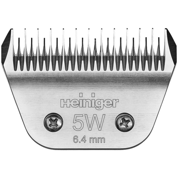 Heiniger Wide Blade 5W – Stainless Steel Snap-On Clipper Blade, 6.4mm Cutting Width
