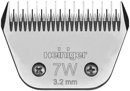Heiniger Wide Blade 7W – Stainless Steel Snap-On Clipper Blade, 3.2mm, Durable Precision Cut