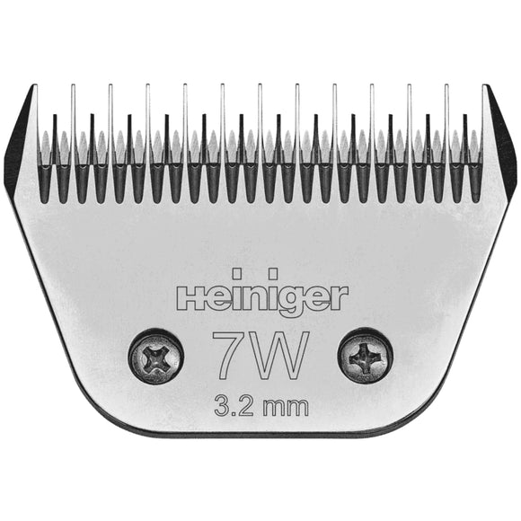 Heiniger Wide Blade 7W – Stainless Steel Snap-On Clipper Blade, 3.2mm, Durable Precision Cut