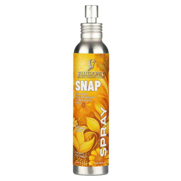 FluidoPet Snap SunScreen Spray – Coat Moisturizer with UV Filter, Aloe and Argan Oil, 150ml