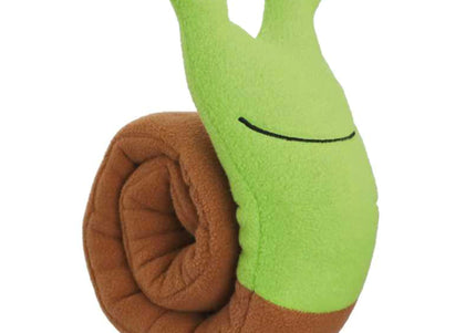 Record Sniffy Rolls Snail Plush Toy – Interactive Squeaker with Treat Pocket, Soft Sensory Design