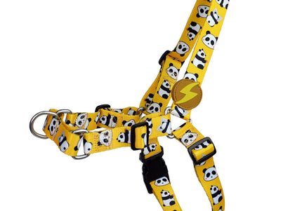 Dashi Snooze Front Harness – Norwegian No-Pull Dog Harness, Panda Pattern, Size S