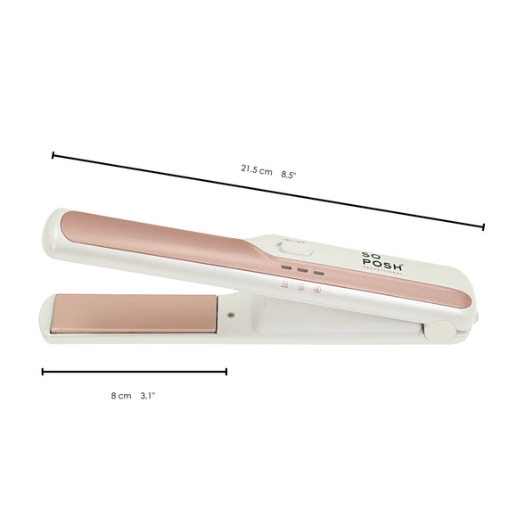 So Posh Ceramic Cordless Hair Straightener – Professional Mini Styling Tool with Ceramic Coating