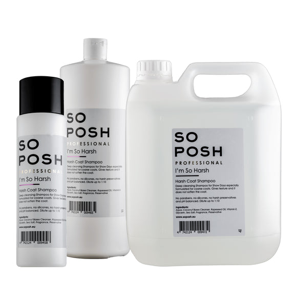 So Posh I'm So Harsh Cleansing Shampoo Concentrate 1L – Deep Cleaning Formula for Wiry Coats