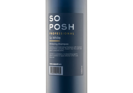 So Posh So White Shampoo – Moisturizing Brightening Formula for White Coats, 1L