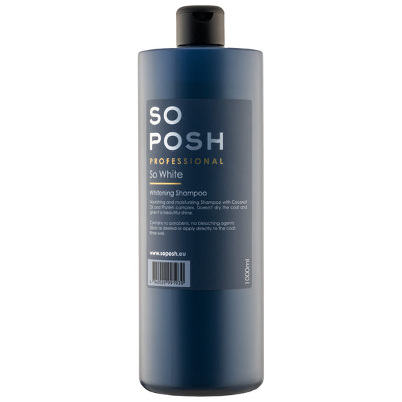 So Posh So White Shampoo – Moisturizing Brightening Formula for White Coats, 1L