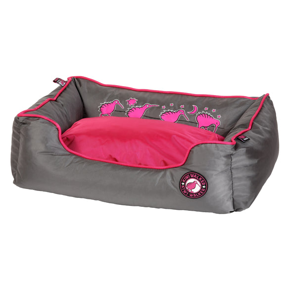 Kiwi Walker Running Sofa Memory Foam Pet Bed – Soft Pink, Small Size, Supportive Comfort