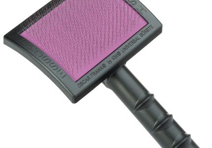 KW Oscar Frank DeLux Soft Slicker Brush – Large, Gentle Bristles for Delicate Coats