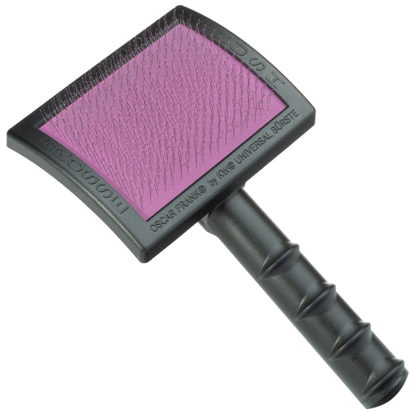 KW Oscar Frank DeLux Soft Slicker Brush – Large, Gentle Bristles for Delicate Coats