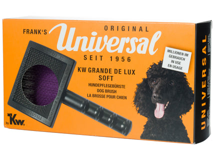 KW Oscar Frank DeLux Soft Slicker Brush – Large, Gentle Bristles for Delicate Coats