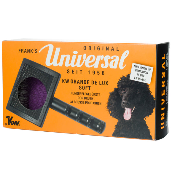 KW Oscar Frank DeLux Soft Slicker Brush – Large, Gentle Bristles for Delicate Coats