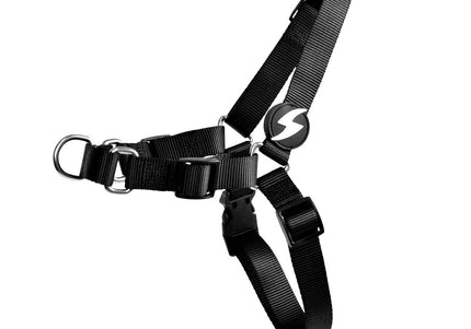 Dashi Solid Front Harness Black – Norwegian Style No-Pull Dog Harness, Small Size
