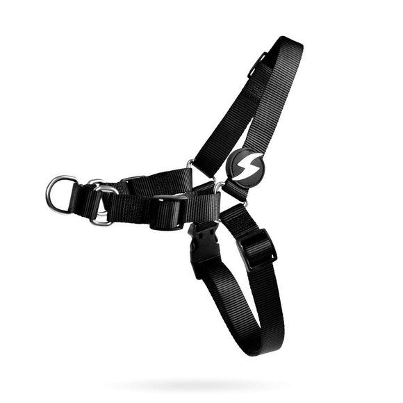 Dashi Solid Front Harness Black – Norwegian Style No-Pull Dog Harness, Small Size