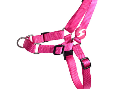 Dashi Solid Front Harness Pink – Norwegian No-Pull Dog Harness, Large Size, Durable Design