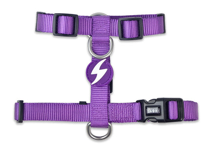 Dashi Solid Back Harness Purple – Adjustable Guard Dog Harness, Large Size, Durable Design