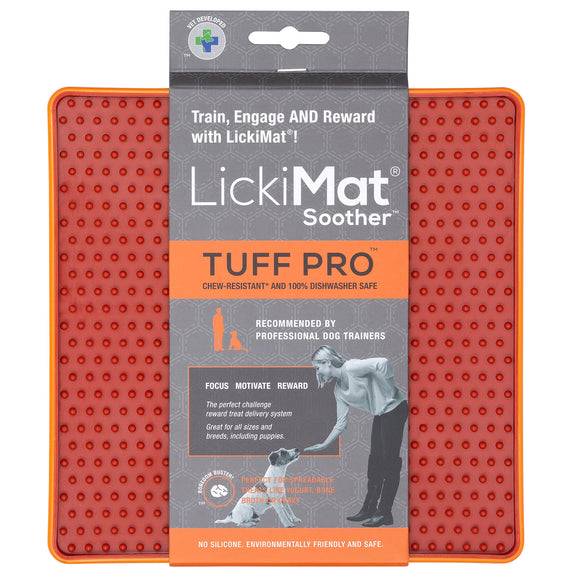 LickiMat Tuff Soother Pro Purple – Durable Hard Licking Mat, Textured Surface for Calming Pets