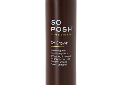 So PosH So Brown Shampoo – Color-Enhancing Formula, Highlights Brown Coats, 250ml