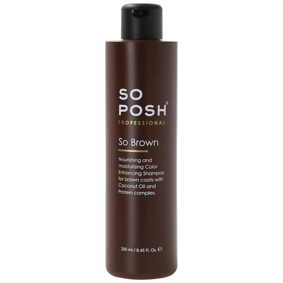 So PosH So Brown Shampoo – Color-Enhancing Formula, Highlights Brown Coats, 250ml