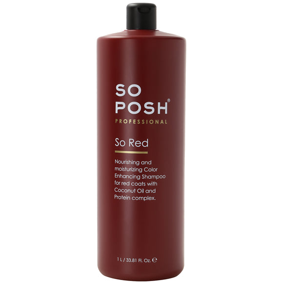 So Posh So Red Shampoo – Professional Color-Enhancing Formula, Highlights Red Coats, 1L