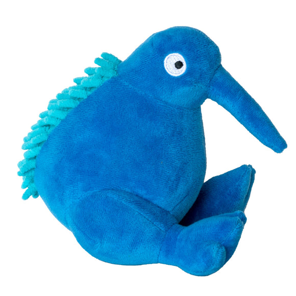 Kiwi Walker Soft Plush Kiwi Bird Toy 16cm – Blue, Squeaker Inside, Durable Design