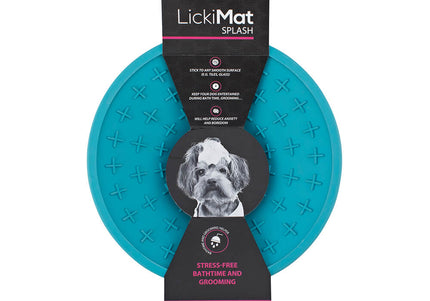 LickiMat Splash Licking Mat – Purple Silicone with Suction Cup, Calming and Entertaining