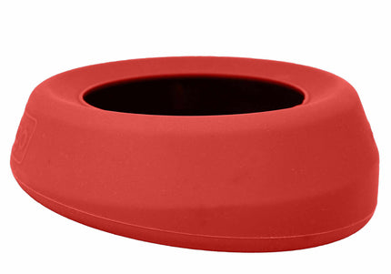 Kurgo Splash Free Wander Water Bowl 710ml – Anti-Spill Design, Durable Red Plastic