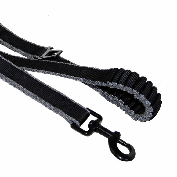 Kurgo Springback Leash 122cm – Shock-Absorbing Running Lead with Flexible Bungee Design