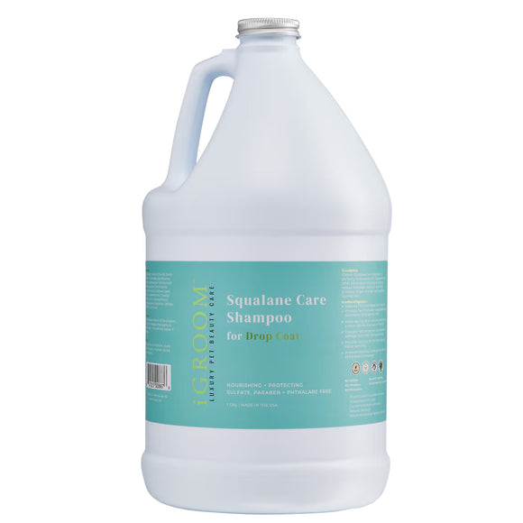 iGroom Squalane Care Shampoo – Moisturizing Concentrate with Squalane, 3.8L for Dry Coats