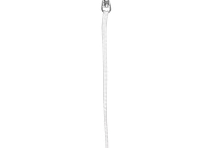 Show Tech Nylon Lead – White 0.5x84cm, Durable Dog Leash with Silver Snap Hook