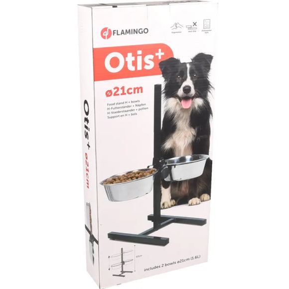 Flamingo Otis Food Stand – Medium Elevated Dog Bowls with Stable Non-Slip Base