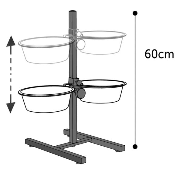 Flamingo Otis Food Stand – Medium Elevated Dog Bowls with Stable Non-Slip Base