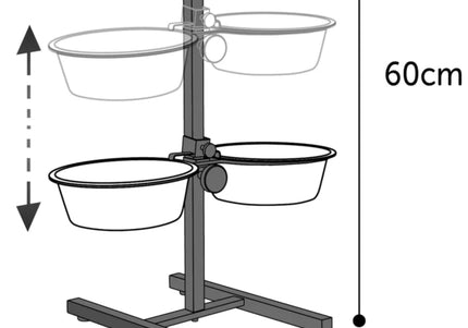 Flamingo Otis Food Stand – Medium Elevated Dog Bowls with Stable Non-Slip Base