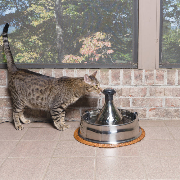 PetSafe Drinkwell 360 Stainless Steel Fountain – Large 3.8L Multi-Jet Water Dispenser, Hygienic Design