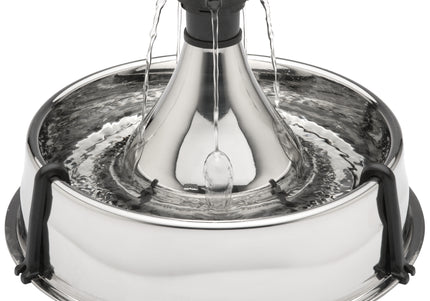 PetSafe Drinkwell 360 Stainless Steel Fountain – Large 3.8L Multi-Jet Water Dispenser, Hygienic Design
