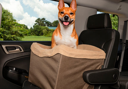 PetSafe Happy Ride Brown Car Seat – Secure Travel Carrier, Supports Up to 14kg