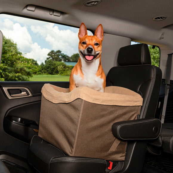 PetSafe Happy Ride Brown Car Seat – Secure Travel Carrier, Supports Up to 14kg