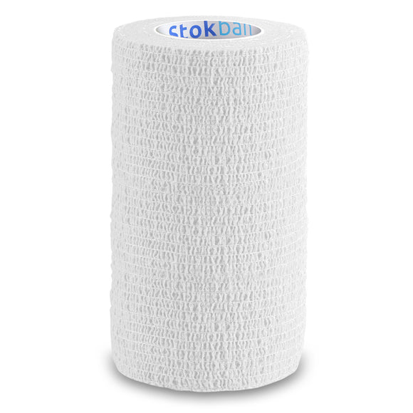 Stokban Elastic Self-Adhesive Bandage – 10cm x 4.5m, Flexible and Secure White Wrap