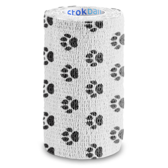 Stokban Elastic Self-Adhesive Bandage – 10cm x 4.5m, Flexible and Secure White Wrap