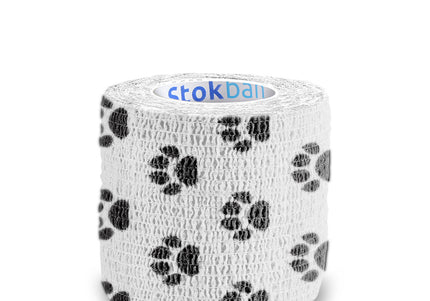 Stokban Elastic Self-Adhesive Bandage – 5cm x 4.5m, Flexible White Wrap, Secure Hold