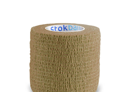 Stokban Elastic Self-Adhesive Bandage – 5cm x 4.5m, Flexible White Wrap, Secure Hold