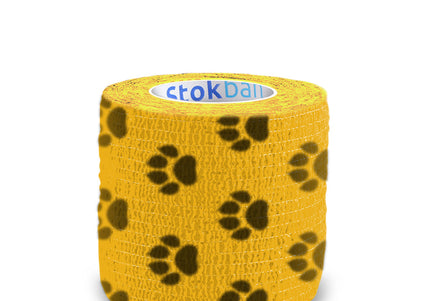 Stokban Elastic Adhesive Bandage 5cm x 4.5m – Blue Paws, Bitter-Taste, Flexible Protection