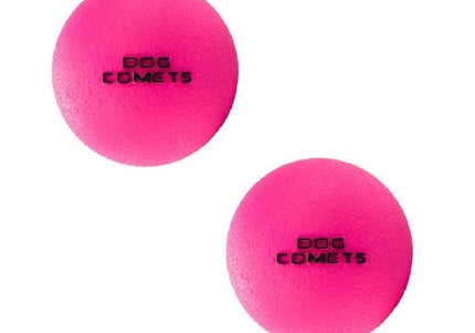 Dog Comets Stardust Rubber Ball Set – Floating Durable 6cm Black Balls, 2 Pack