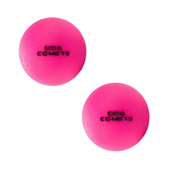 Dog Comets Stardust Rubber Ball Set – Floating Durable 6cm Black Balls, 2 Pack